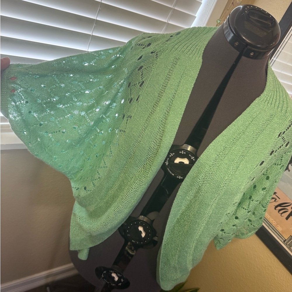 Anthropologie Elegant Mint Green Women's Knit Poncho